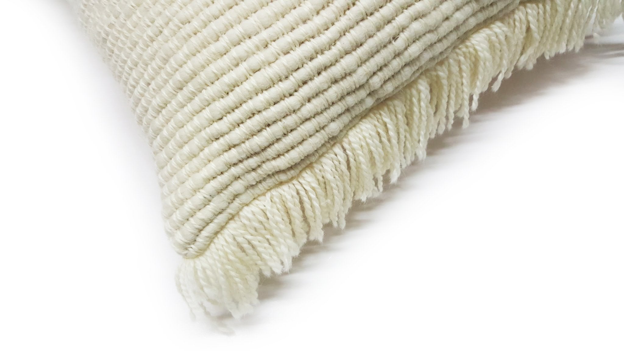Penachos Fringed Wool Pillow