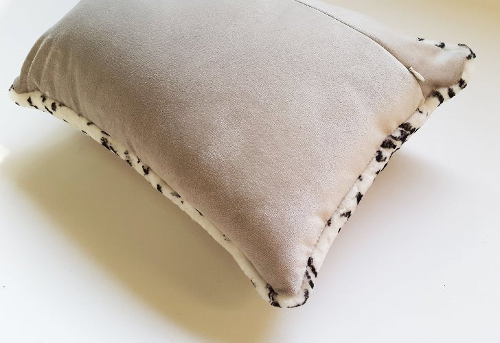 Shearling Leopard Square Pillow