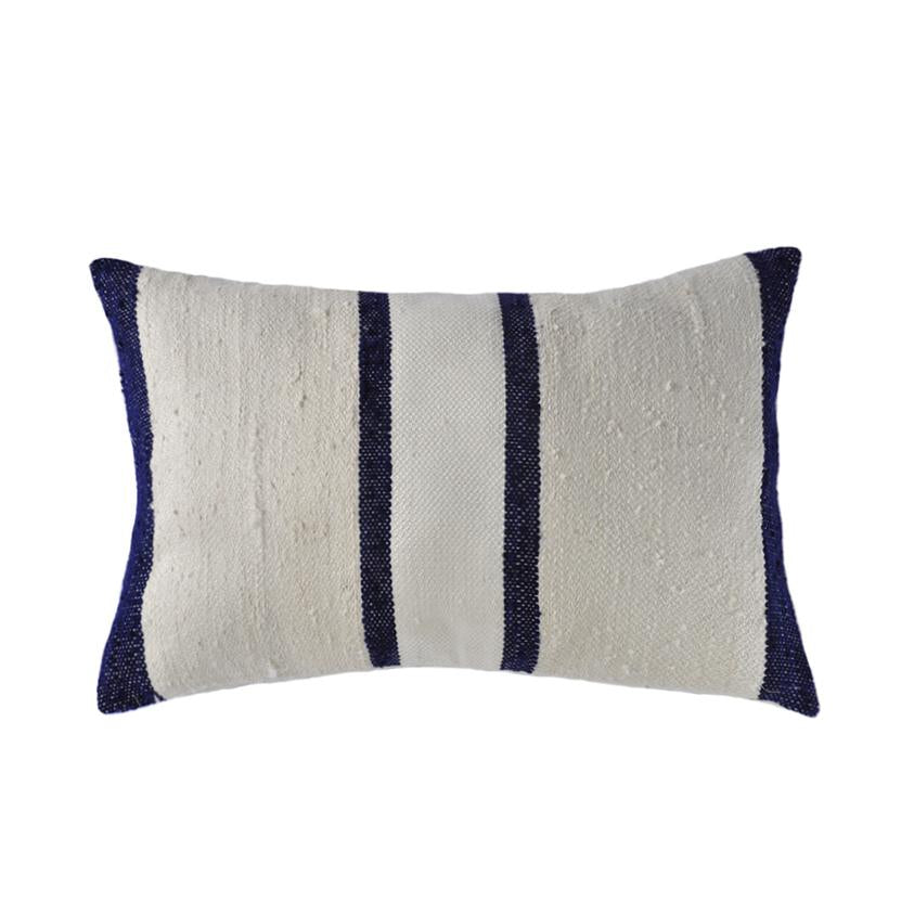 Silk Striped Rustic Pillow