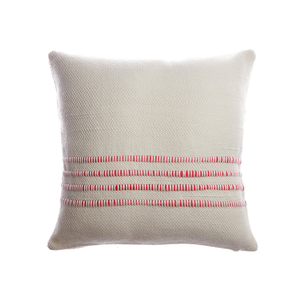Merino Wool Striped Throw Pillow