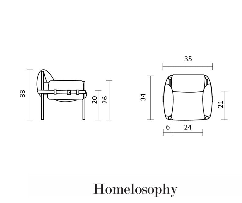 Safari Leather Lounge Chair - Sandstorm