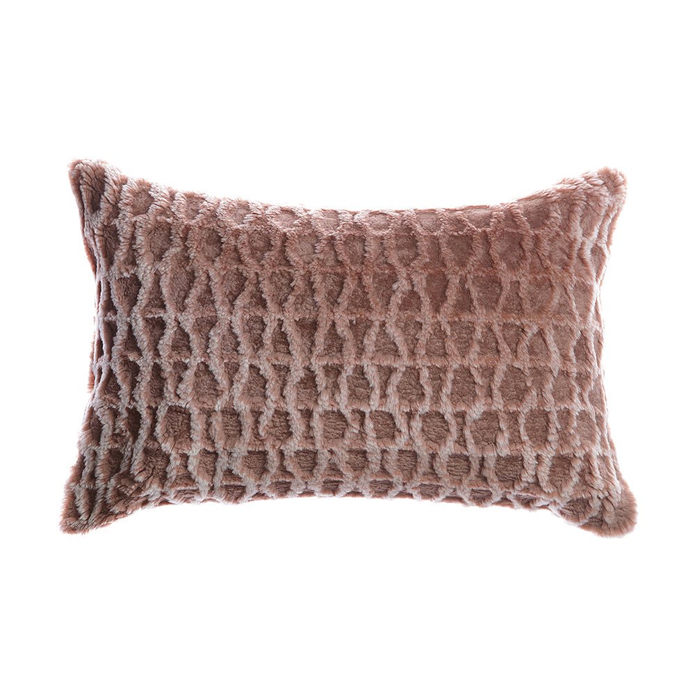 Amanda Hancrafted Sculpted Shearling Throw Pillow