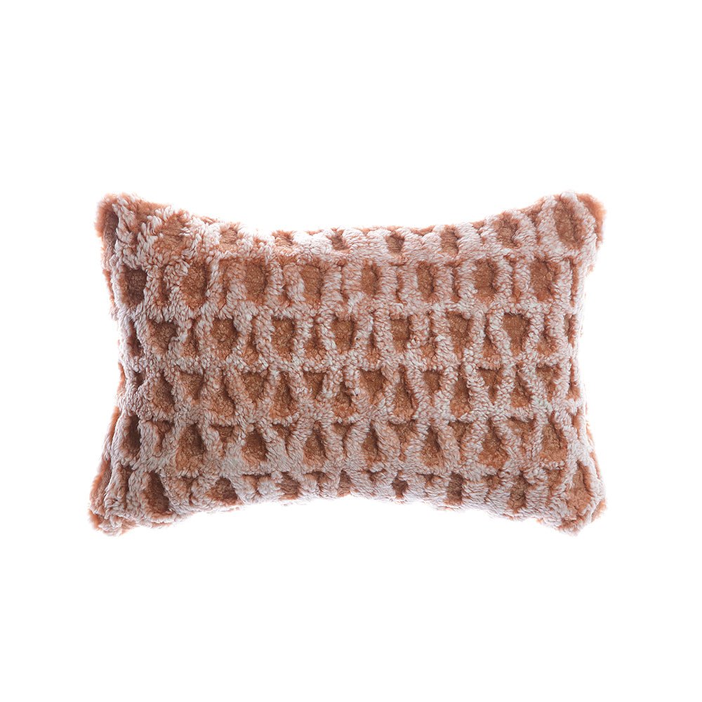 Amanda Hancrafted Sculpted Shearling Throw Pillow