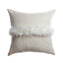 White Fur Accent Pillow