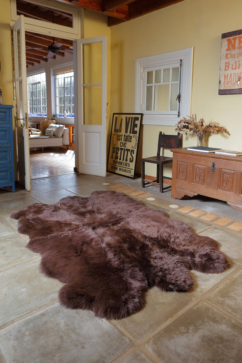 Six Piece Sheepskin Area Rug