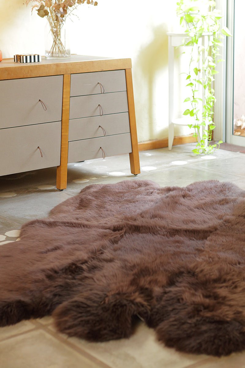 Six Piece Sheepskin Area Rug
