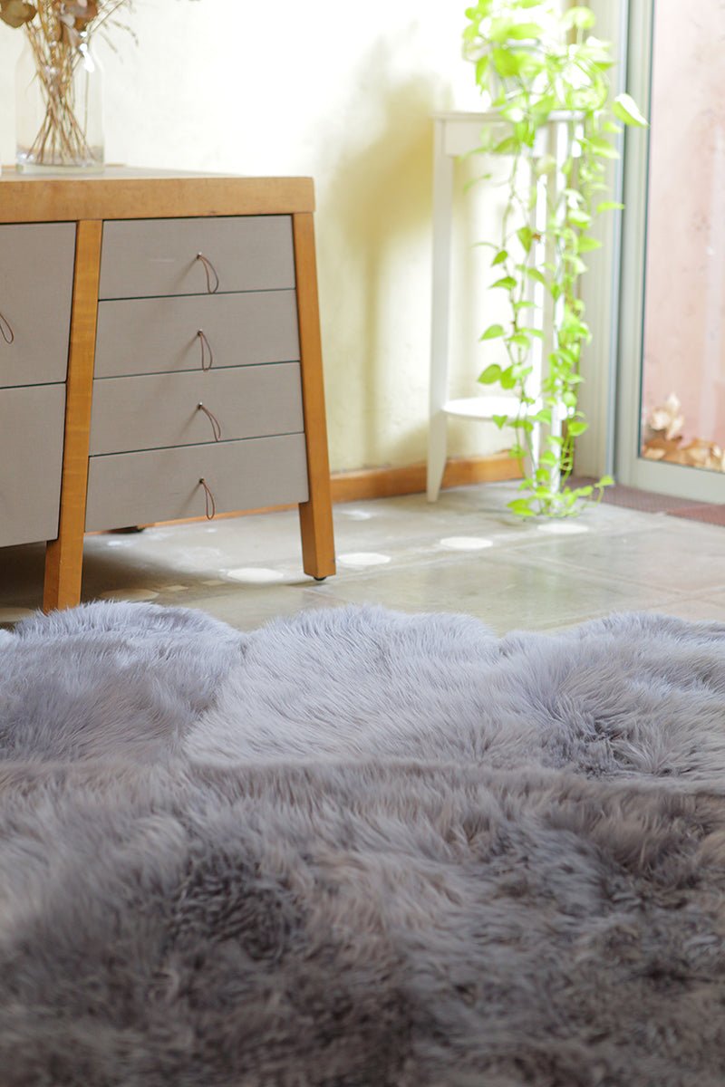 Six Piece Sheepskin Area Rug
