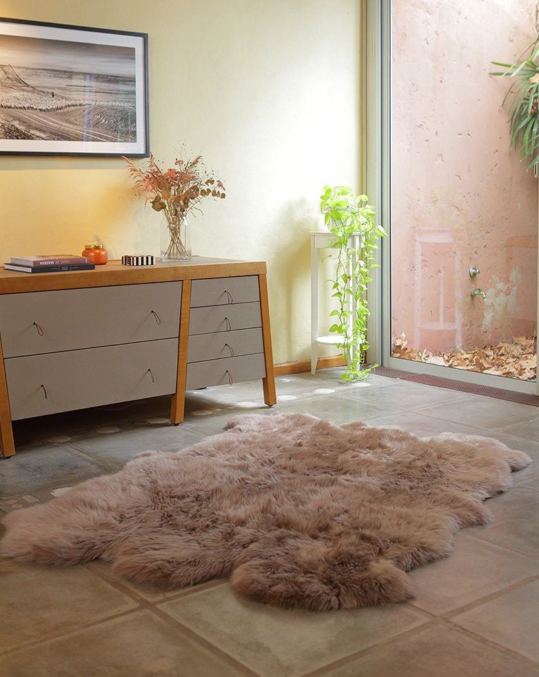 Six Piece Sheepskin Area Rug