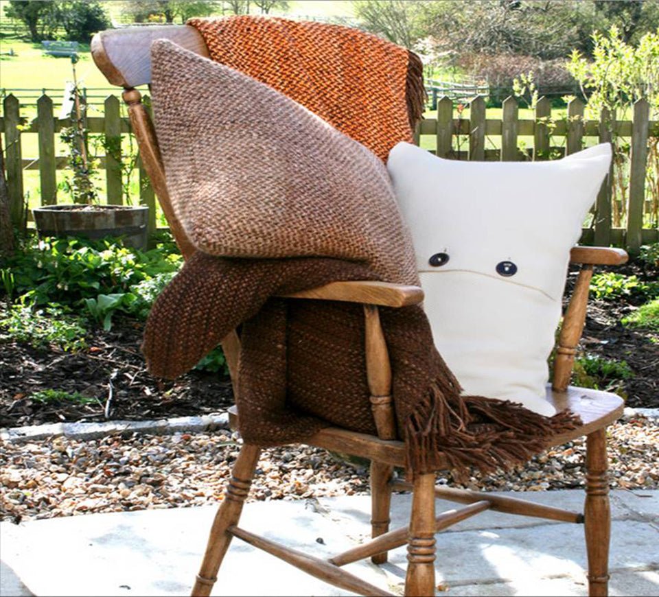 Natural Tweed Decor Pillow