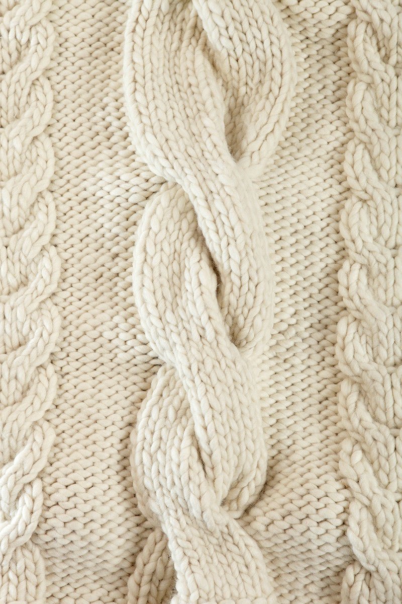 Sweater Knit Throw Blanket