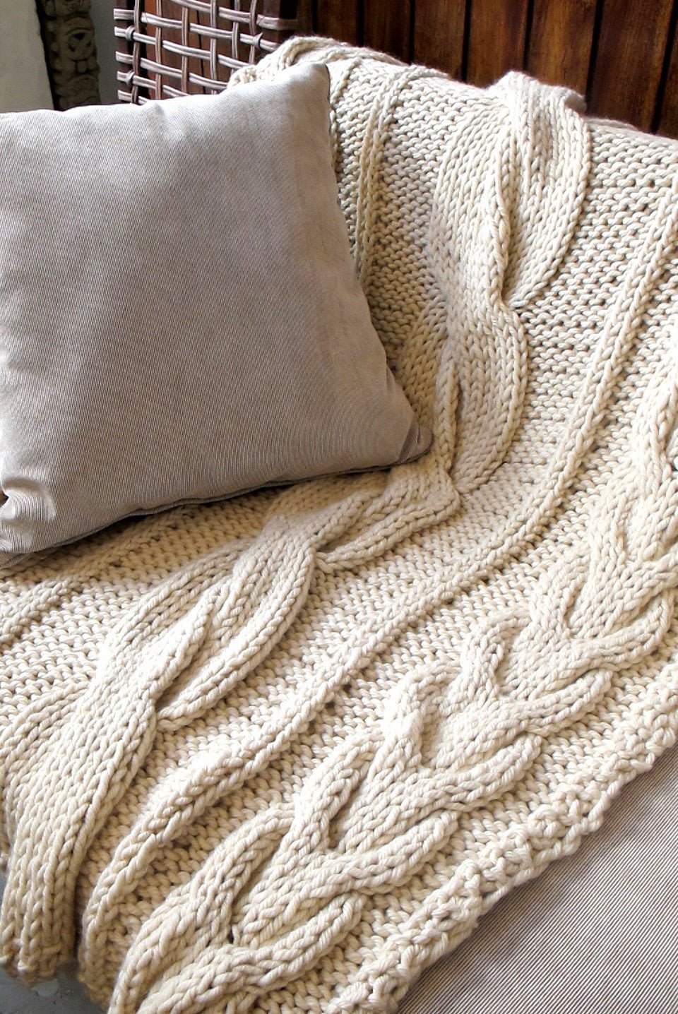 Sweater Knit Throw Blanket