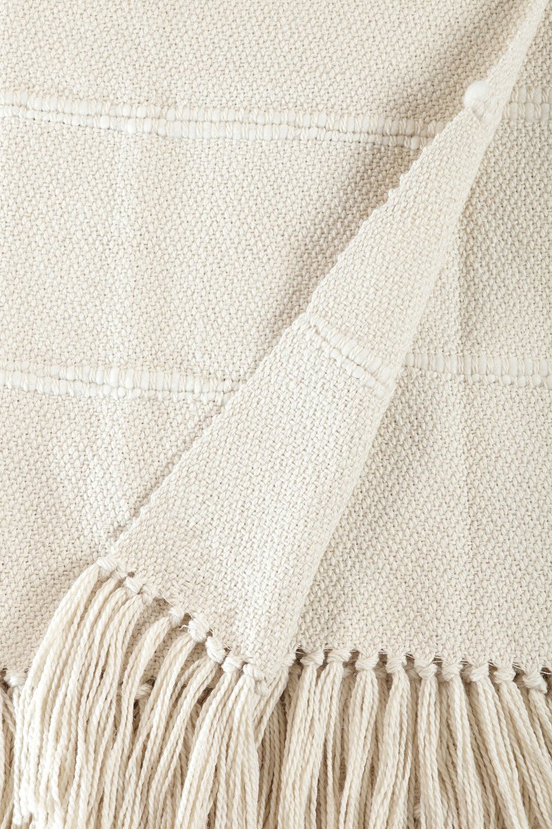 Designer Fringed Striped Throw