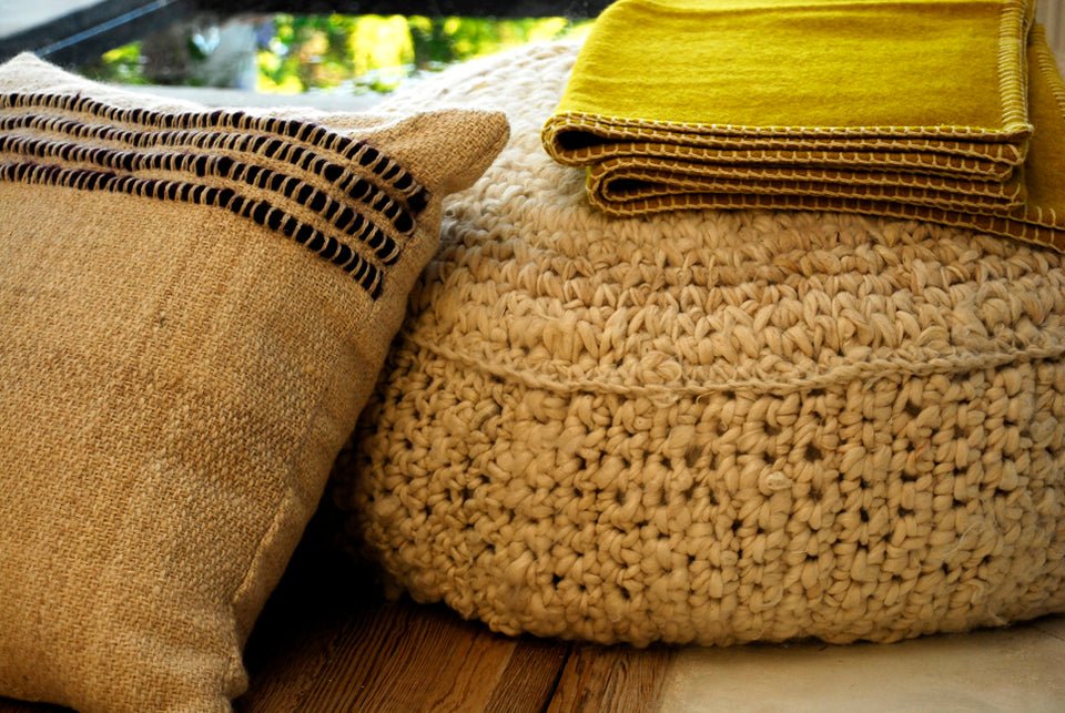 Organic Wool Pouf