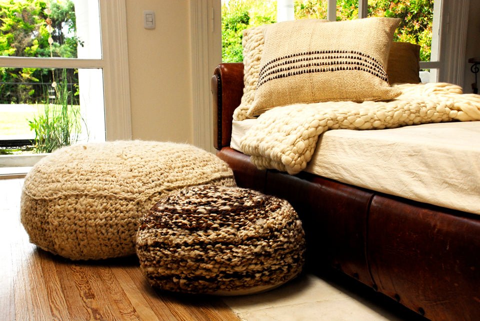 Organic Wool Pouf