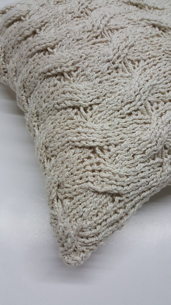 Wavy Golden Cotton Pillow
