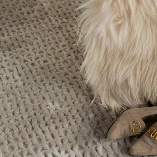 AMANDA - Sculpted Grey Rug