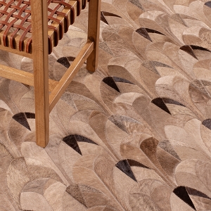 Art Deco Cowhide Rug for Interior Designers