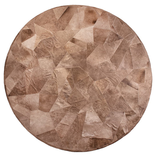 Broken Round Patchwork Cowhide Rug