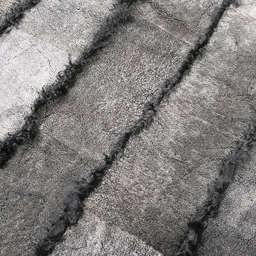 Funky Stripes – Shearling Fur Rug for Cozy Bedrooms