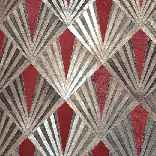 Flame – Bold Lasered Luxury Rug in Premium Leather