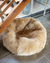 SHEEPSKIN POUF - Long Hair Beige