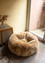 SHEEPSKIN POUF - Long Hair Beige