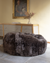 SHEEPSKIN POUF - Brown Chocolate