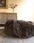 SHEEPSKIN POUF - Brown Chocolate