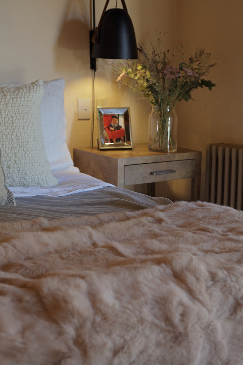 Luxury Rabbit Skin Throw