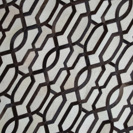 Small Trellis – Geometric Patagonian Cowhide Rug