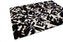 Squares – Black and White Patagonian Cowhide Rug with Geometric Stitching