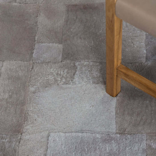 Tetris Grey Shearling Rug