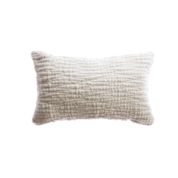 Textured Wool Lumbar Pillow | Homelosophy