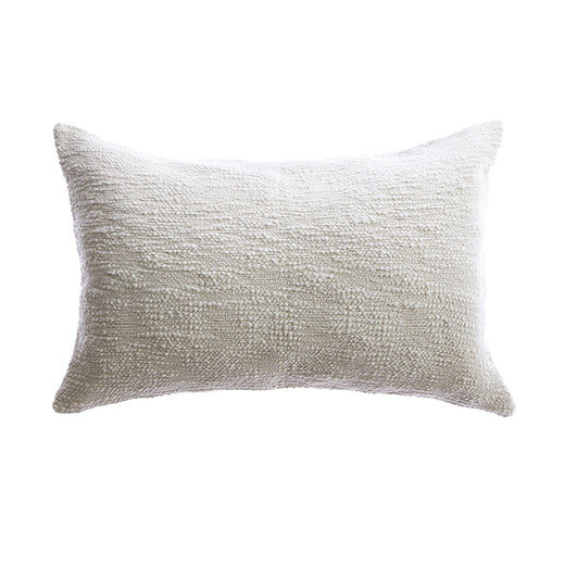 Textured Woven Cotton Lumbar Pillow