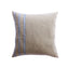 Pale Blue Striped Raw Linen Square Pillow