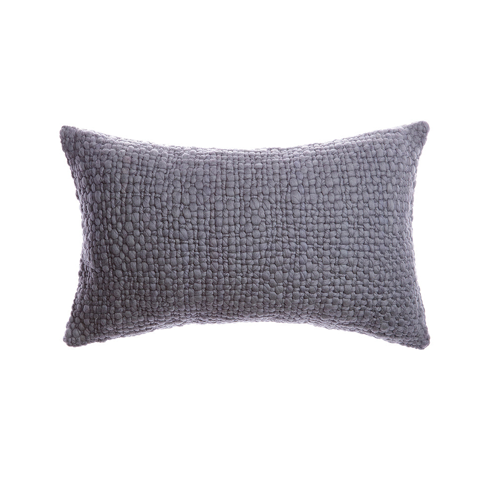 Alma Slate Wool Lumbar Pillow