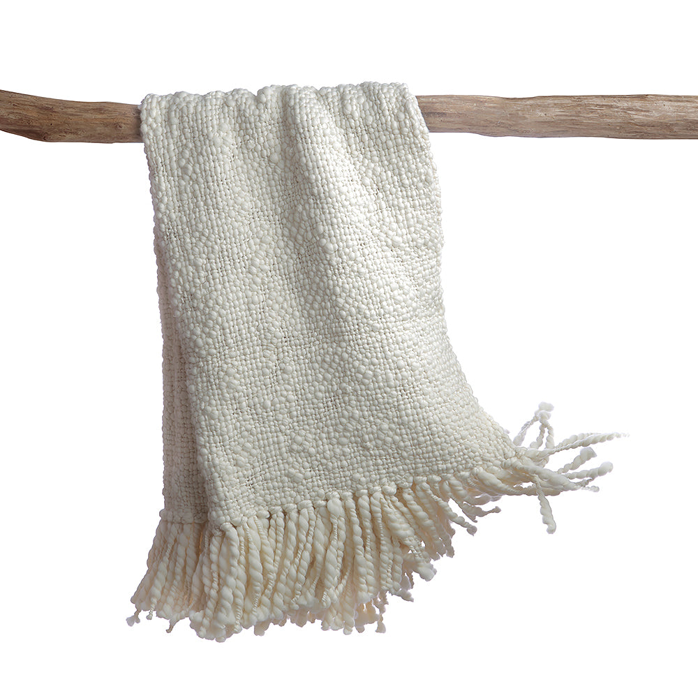 Alma Throw Blanket - Natural Ivory