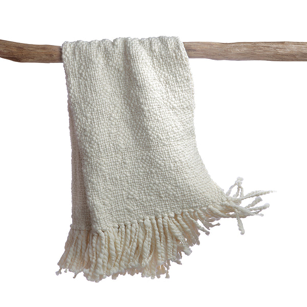 Alma Chunky Throw Blanket Natural Ivory Homelosophy