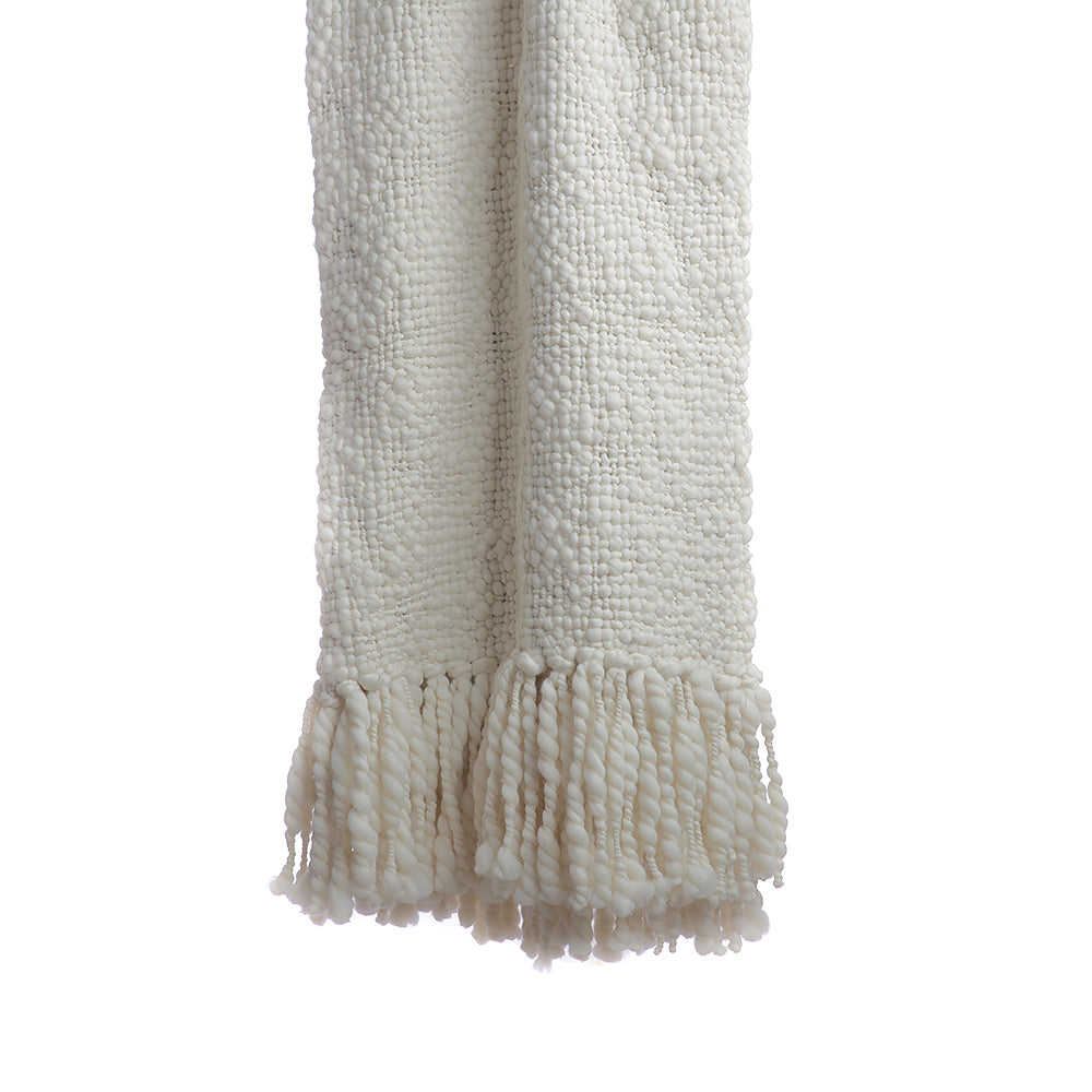Alma Throw Blanket - Natural Ivory