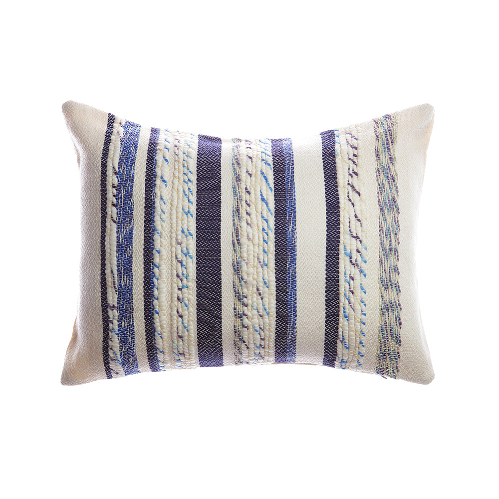 Anette Square Wool Pillow - Blue