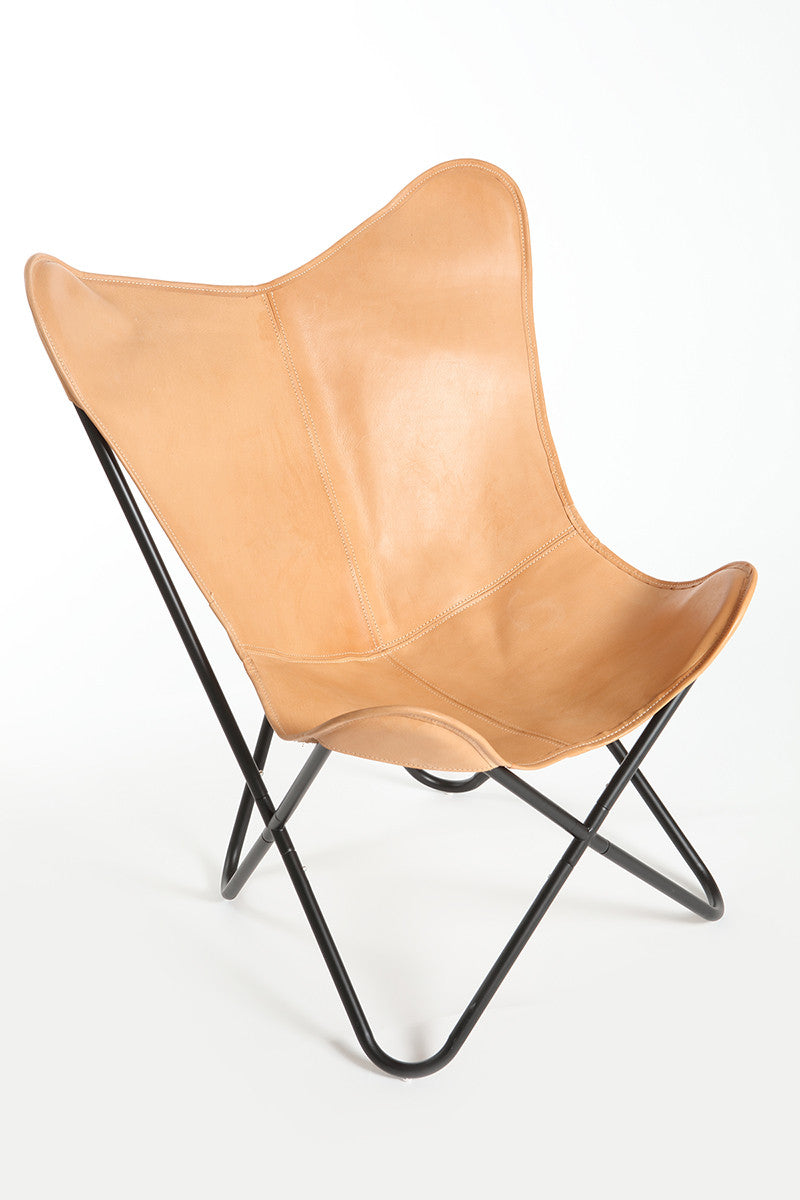 BIRCH - Leather Butterfly Chair