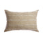 Beige Striped Raw Silk Square Pillow