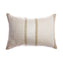 Beige Stripes Raw Silk Lumbar Pillow