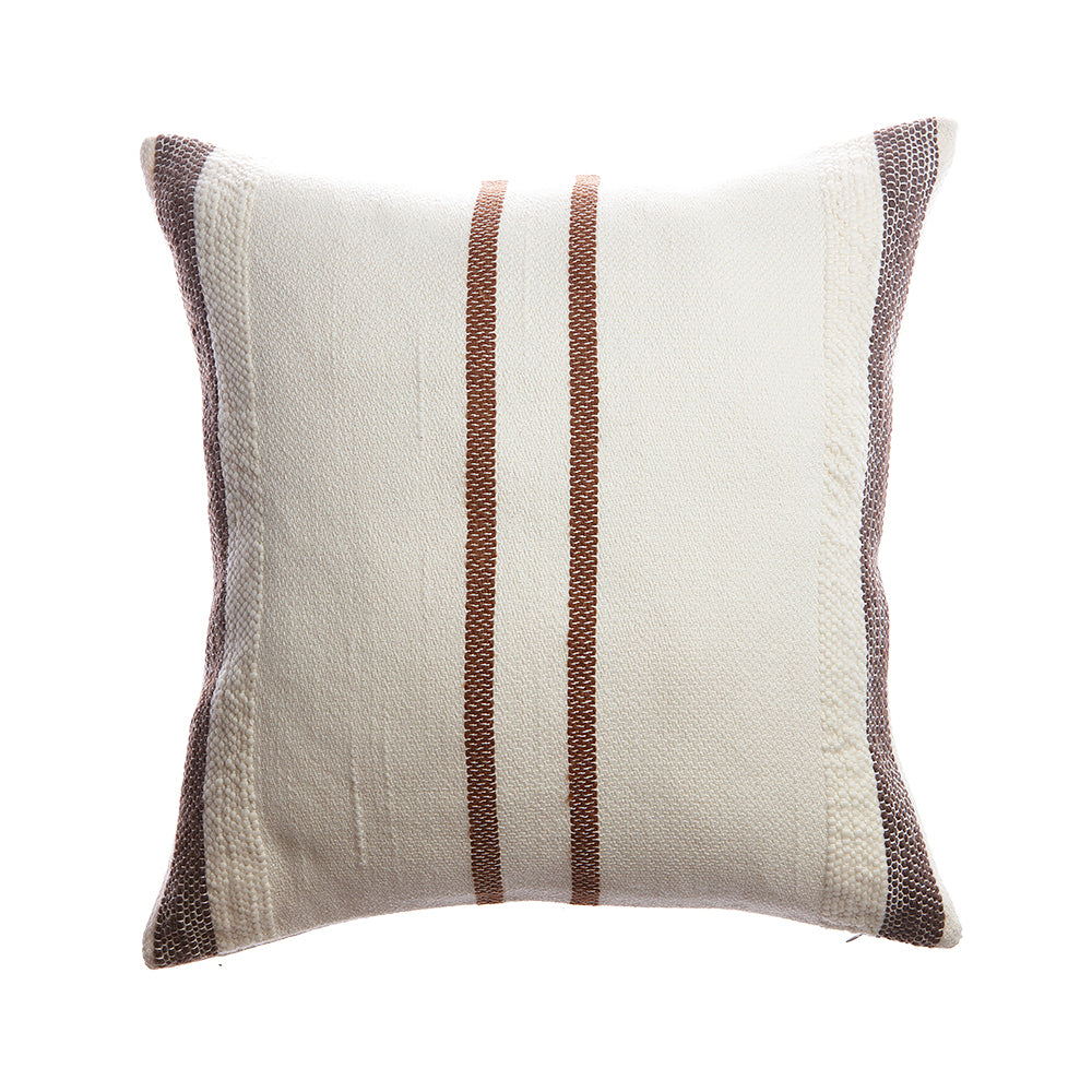 Border Brown Stripes Lumbar Pillow