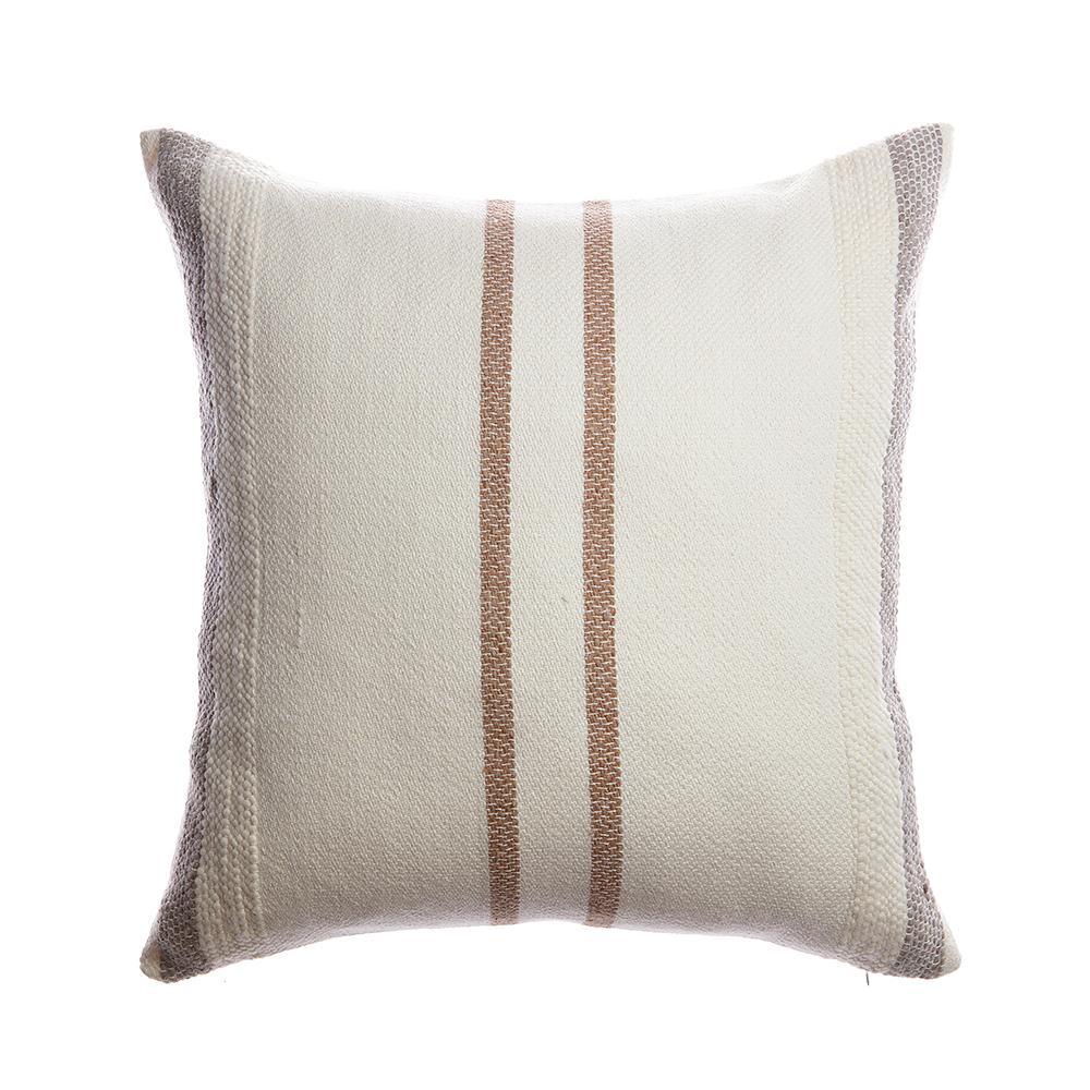 Border Grey Stripes Square Pillow