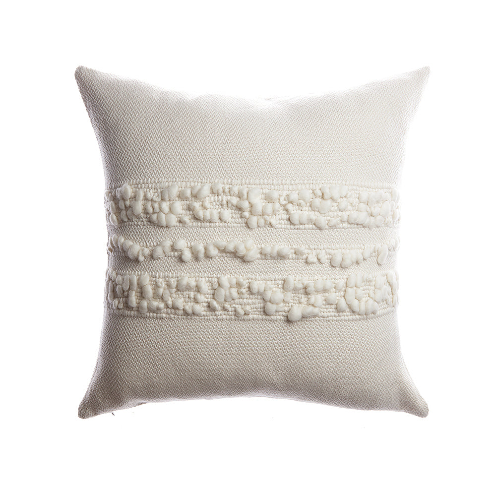 Bubbles Natural Ivory Square Pillow