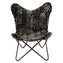AMANDA CHARCOAL MELANGE - Shearling Butterfly Chair
