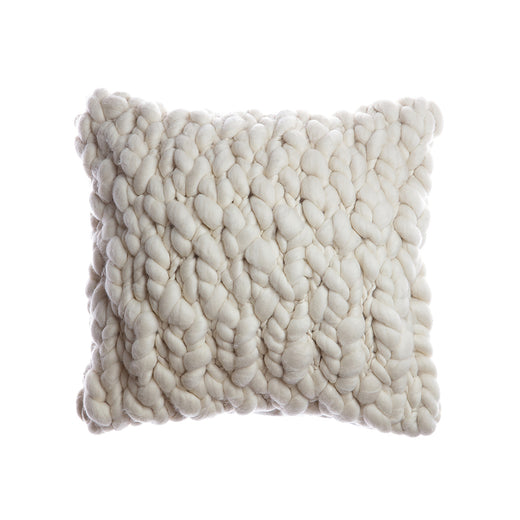 Clouds Chunky Wool Square Pillow