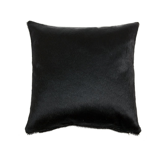 Deep Black Cowhide Pillow