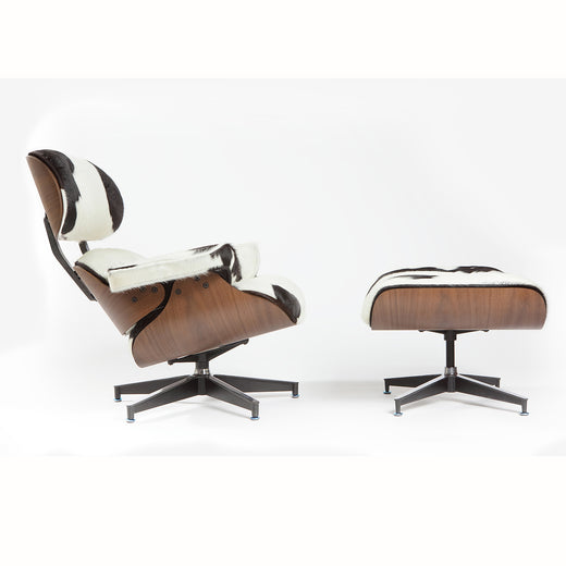 Charles Eames Lounge Chair - Holstein Black & White